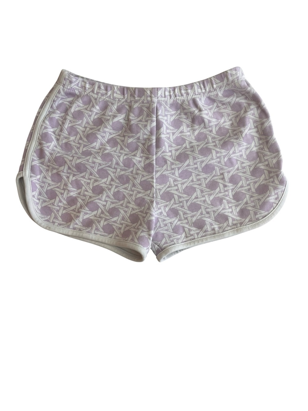 The Beaufort Bonnet Company Girls Pima Cotton Knit Shorts Size 5 Lavender White